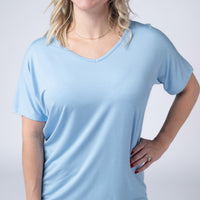 IN STOCK Chloe Cozy Top - Sky Blue FINAL SALE