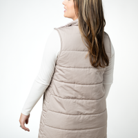 IN STOCK Harlow Long Vest - Latte