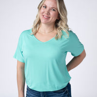 IN STOCK Chloe Cozy Top - Turquoise