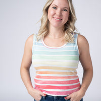 IN STOCK Ava Tank - Rainbow Stripes