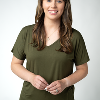 IN STOCK Chloe Cozy Top - Dark Olive