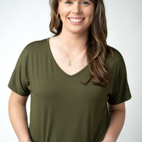 IN STOCK Chloe Cozy Top - Dark Olive