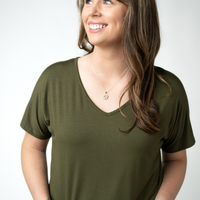 IN STOCK Chloe Cozy Top - Dark Olive