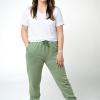 IN STOCK Vintage Wash Joggers - Olive