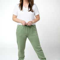IN STOCK Vintage Wash Joggers - Olive