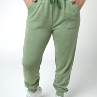 IN STOCK Vintage Wash Joggers - Olive