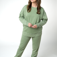 IN STOCK Vintage Wash Pullover - Olive