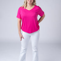 IN STOCK Chloe Cozy Top - Hot Pink