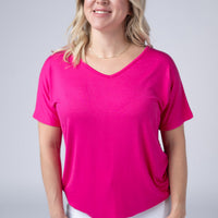 IN STOCK Chloe Cozy Top - Hot Pink