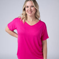 IN STOCK Chloe Cozy Top - Hot Pink