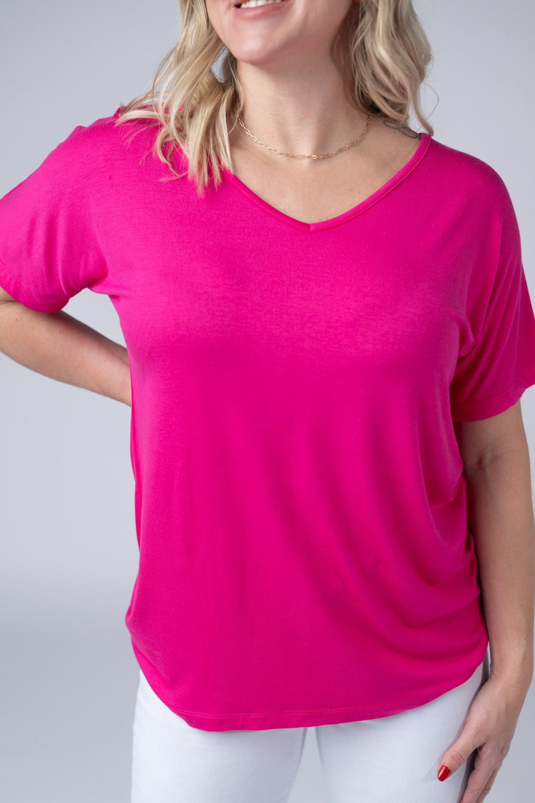 IN STOCK Chloe Cozy Top - Hot Pink