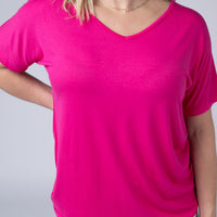 IN STOCK Chloe Cozy Top - Hot Pink