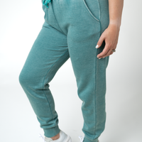 IN STOCK Vintage Wash Joggers - Teal