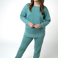 IN STOCK Vintage Wash Joggers - Teal