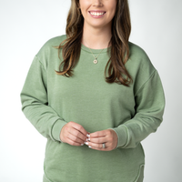 IN STOCK Vintage Wash Pullover - Olive