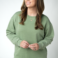IN STOCK Vintage Wash Pullover - Olive