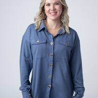 IN STOCK Brenna Button Down Top - Denim