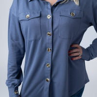 IN STOCK Brenna Button Down Top - Denim