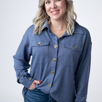IN STOCK Brenna Button Down Top - Denim