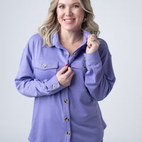 IN STOCK Brenna Button Down Top - Purple
