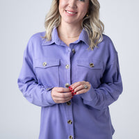 IN STOCK Brenna Button Down Top - Purple