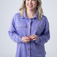 IN STOCK Brenna Button Down Top - Purple