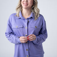 IN STOCK Brenna Button Down Top - Purple