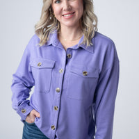 IN STOCK Brenna Button Down Top - Purple
