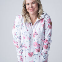 IN STOCK HalfZip Hoodie - Pink Bloom