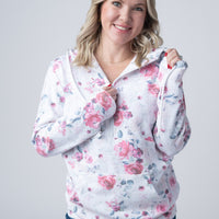IN STOCK HalfZip Hoodie - Pink Bloom