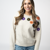 IN STOCK Fall Floral Sweater - Beige