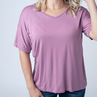IN STOCK Bamboo V Neck Tee - Pink