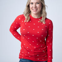 IN STOCK Blair Long Sleeve Top - Sweetheart Red