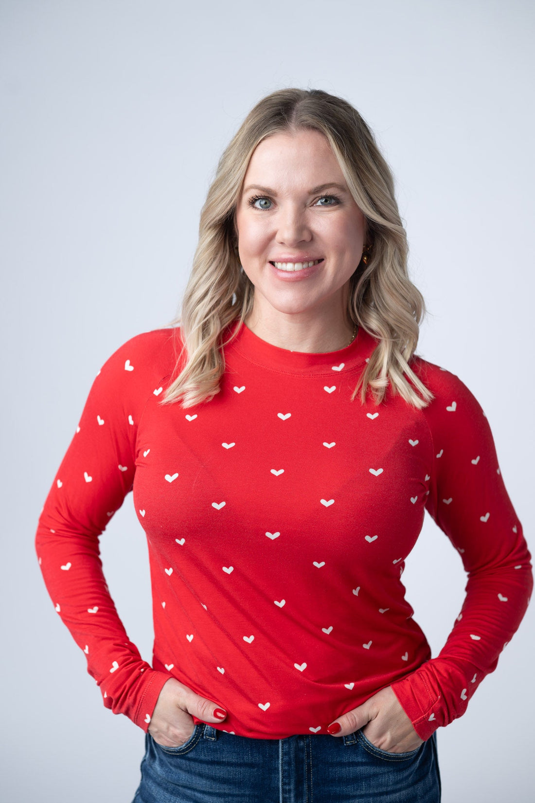 IN STOCK Blair Long Sleeve Top - Sweetheart Red