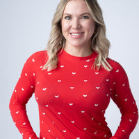 IN STOCK Blair Long Sleeve Top - Sweetheart Red