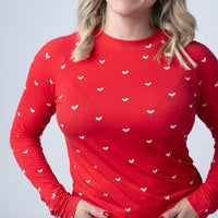 IN STOCK Blair Long Sleeve Top - Sweetheart Red