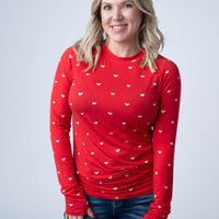 IN STOCK Blair Long Sleeve Top - Sweetheart Red