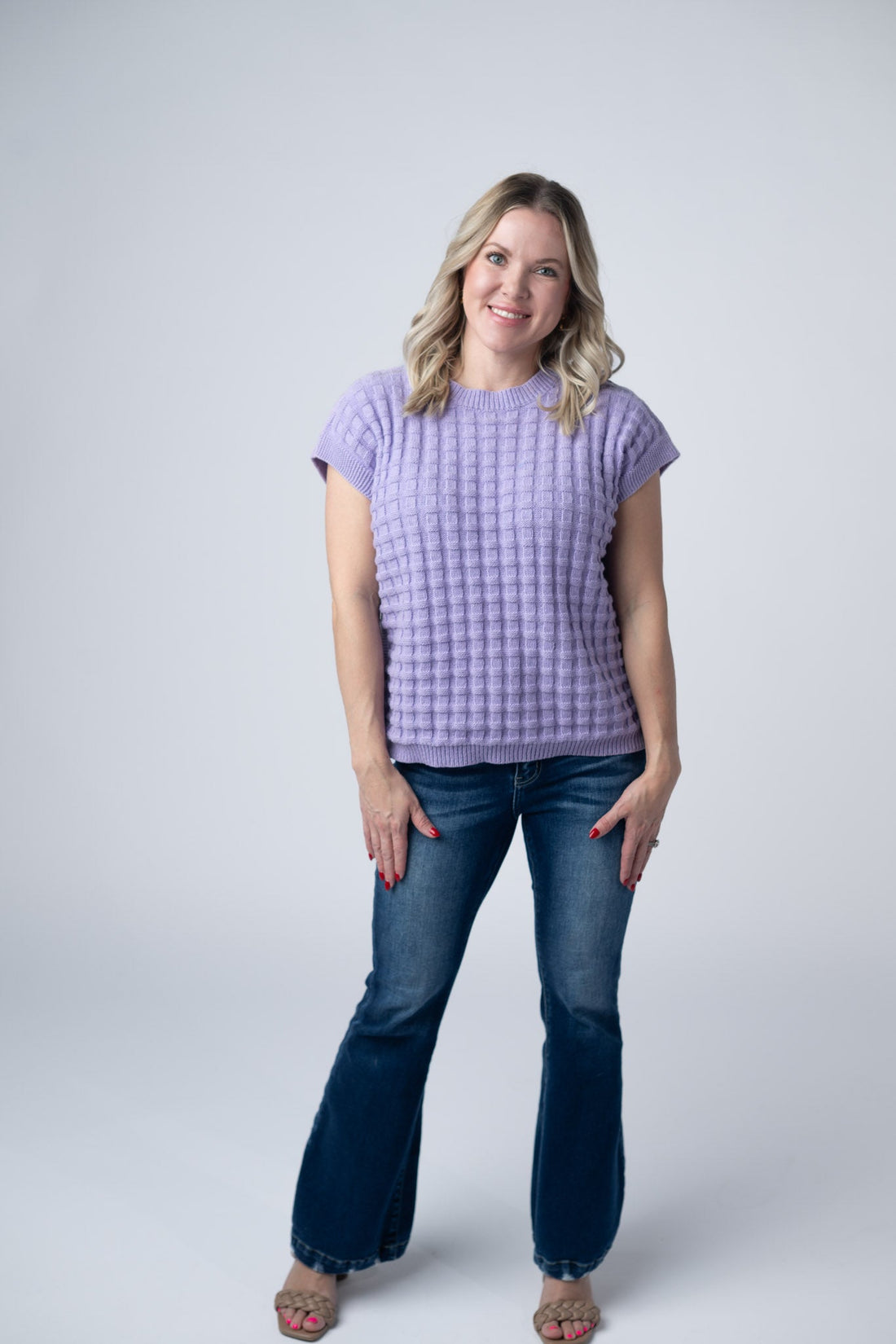 IN STOCK Kelly Knitted Top - Lavender