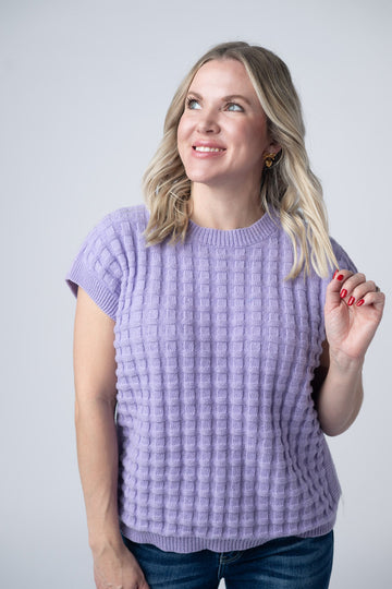 IN STOCK Kelly Knitted Top - Lavender