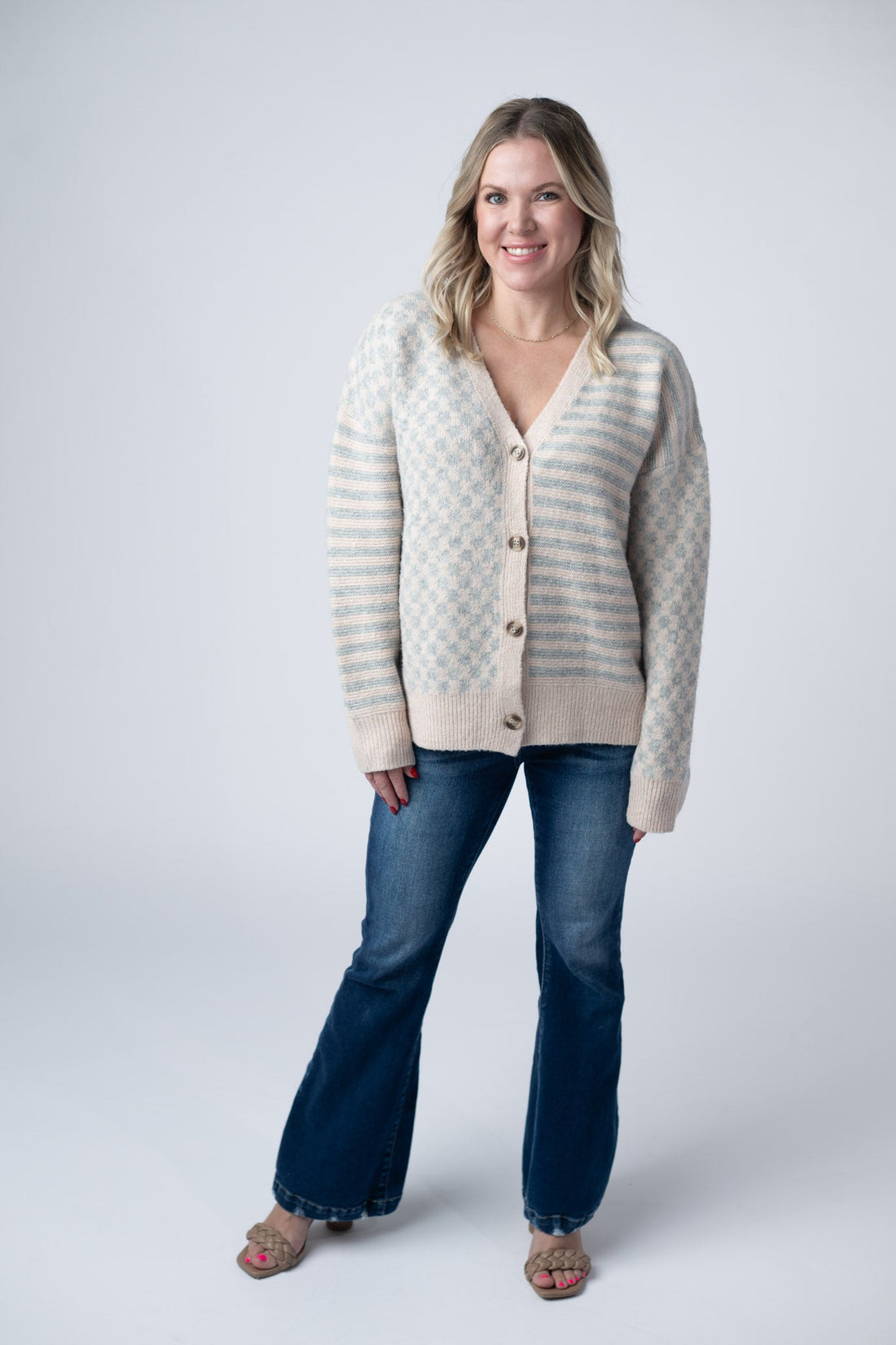 IN STOCK Pattern Mix Neutral Cardigan