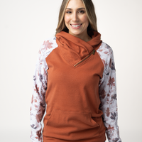 IN STOCK Classic Zoey ZipCowl Sweatshirt - Maple and Fall Foliage