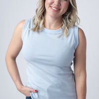 IN STOCK Morgan Micro Striped Tank - Periwinkle