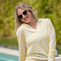 IN STOCK Amelia Striped Hoodie - Lemon