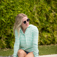 IN STOCK Amelia Striped Hoodie - Green