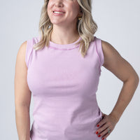 IN STOCK Morgan Micro Striped Tank - Orchid