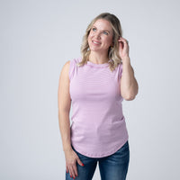 IN STOCK Morgan Micro Striped Tank - Orchid