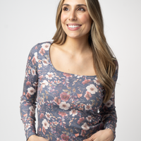 IN STOCK Alyssa Long Sleeve Top - Blushwood Floral