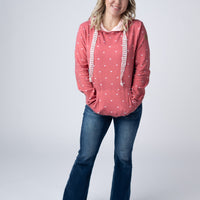 IN STOCK Hailey Pullover Hoodie -Sweetheart Red