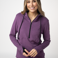 IN STOCK Classic HalfZip Hoodie - Black and Purple