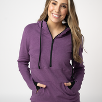 IN STOCK Classic HalfZip Hoodie - Black and Purple
